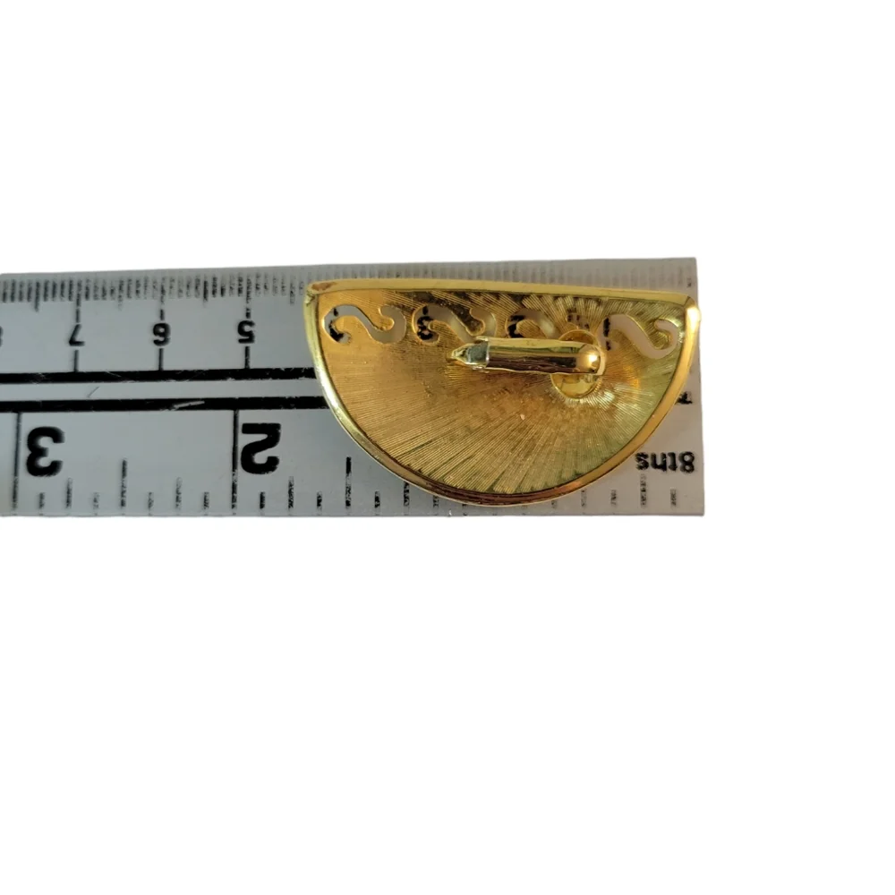 Vintage Enameled Clip On Earrings